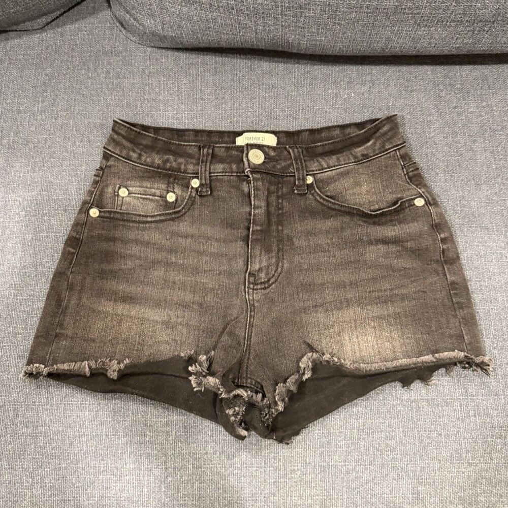 Black Denim Jean Shorts Size 28